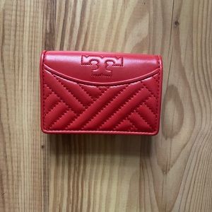 red tory burch wallet